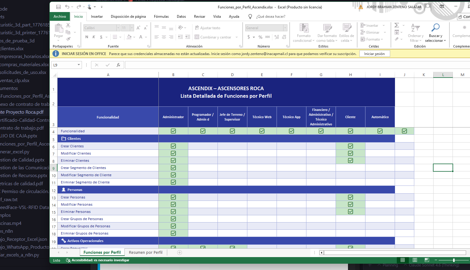 Resultado: Excel extraído desde PDF