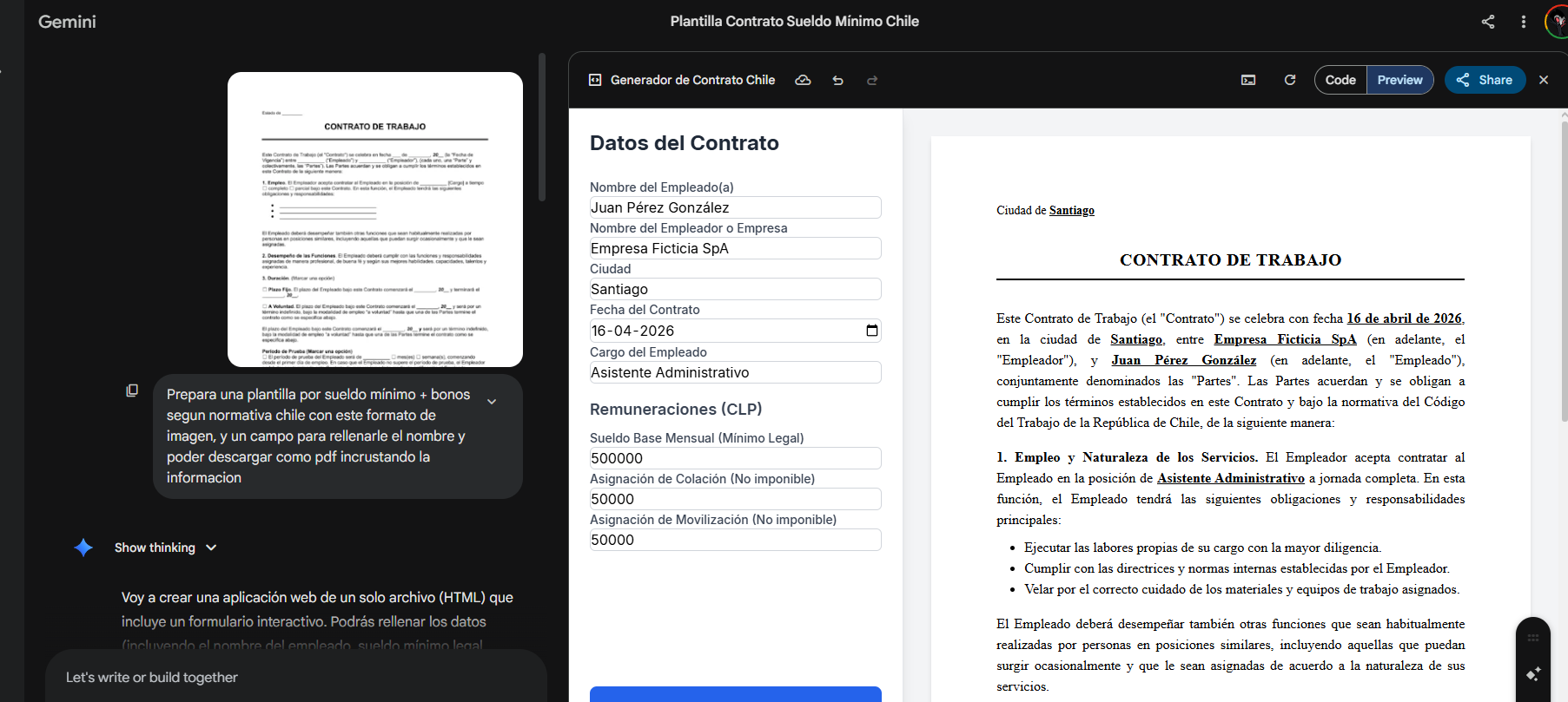 Generador de contratos en Canvas