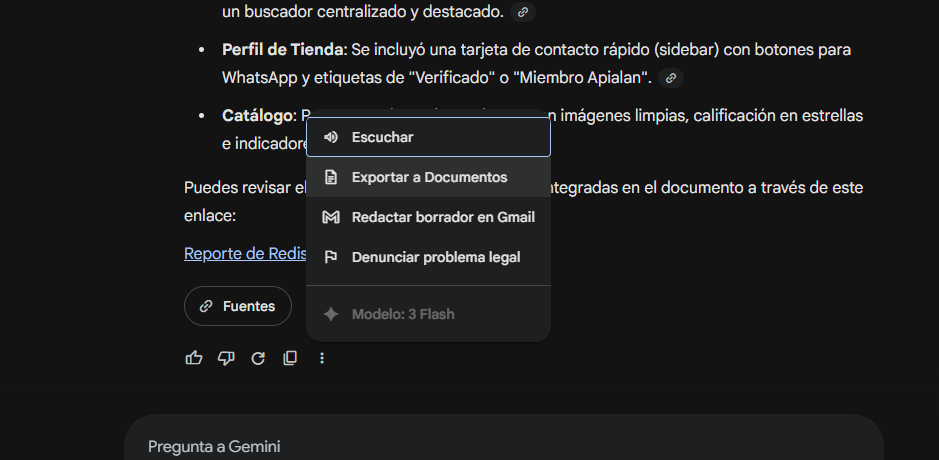 Exportación Nativa a Workspace